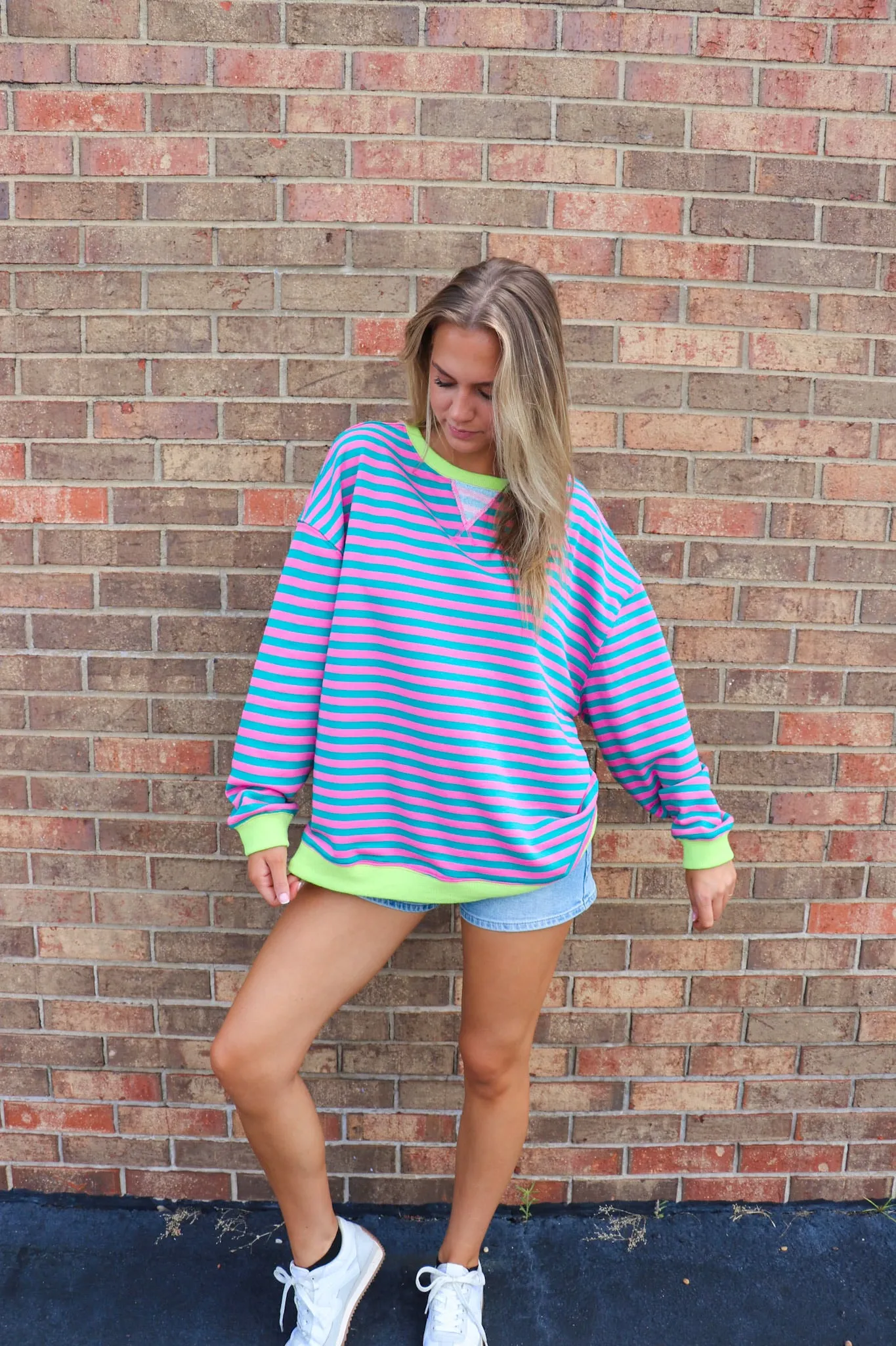 Colorline Oversized Striped Top sold by Madison + Mallory product image thumbnail 2