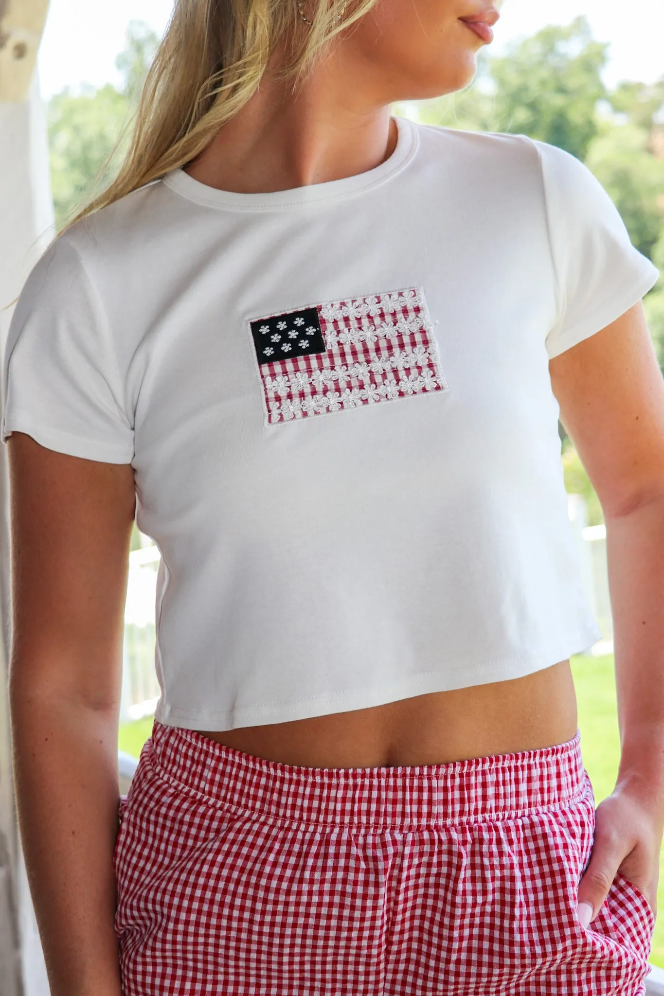 USA Spirit Flag Print Top sold by Madison + Mallory