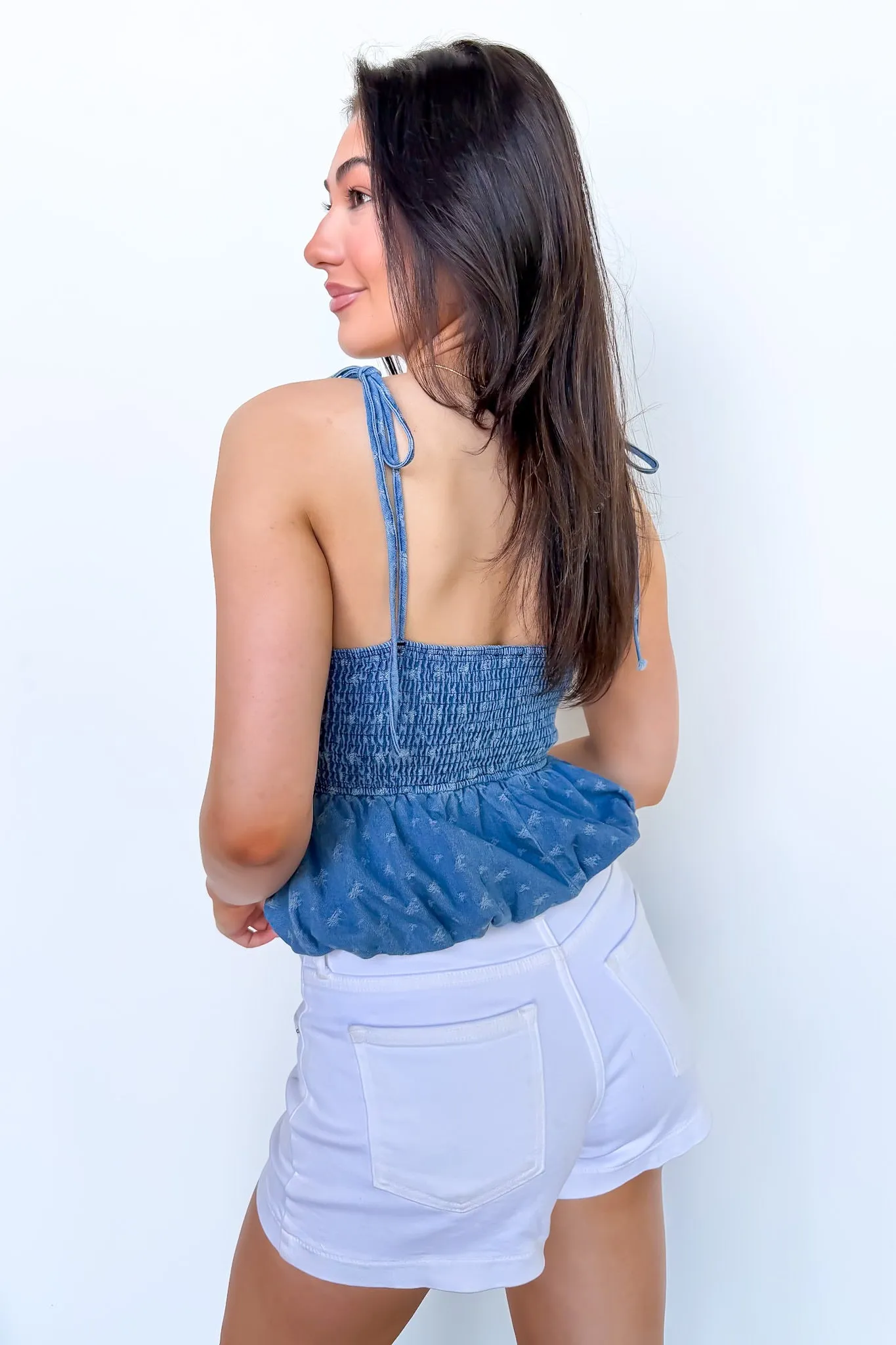 Lily Tie Strap Bubble Hem Top sold by Madison + Mallory product image thumbnail 5