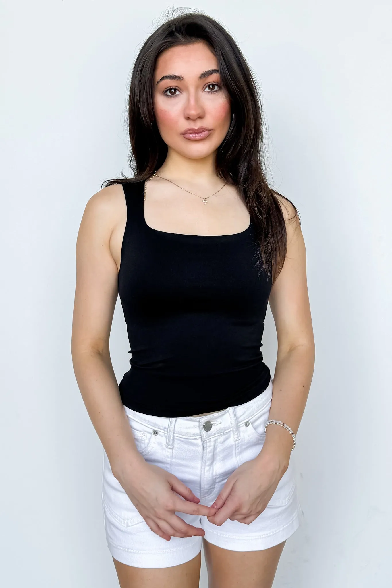 Square One Seamless Double Layer Tank Top sold by Madison + Mallory