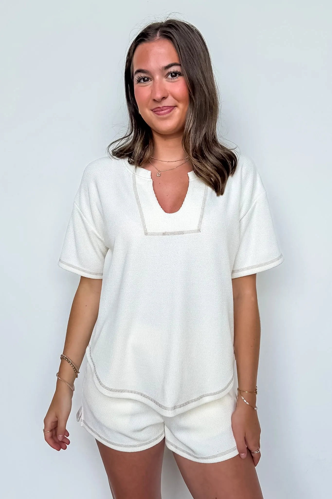 Easy Motion Terry Knit Top and Shorts Set sold by Madison + Mallory product image thumbnail 2