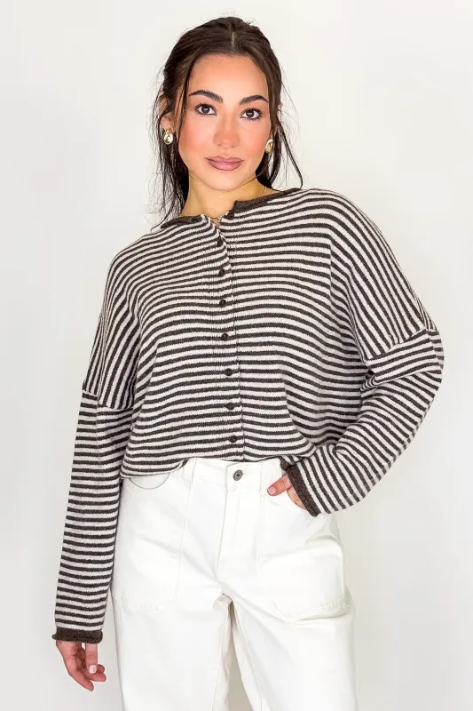 Soft Stripe Cardigan made by Blu Pepper