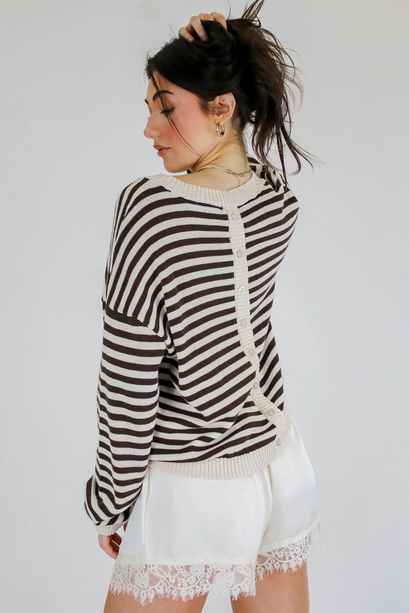 Rowan Striped Button Sweater sold by Madison + Mallory product image thumbnail 5