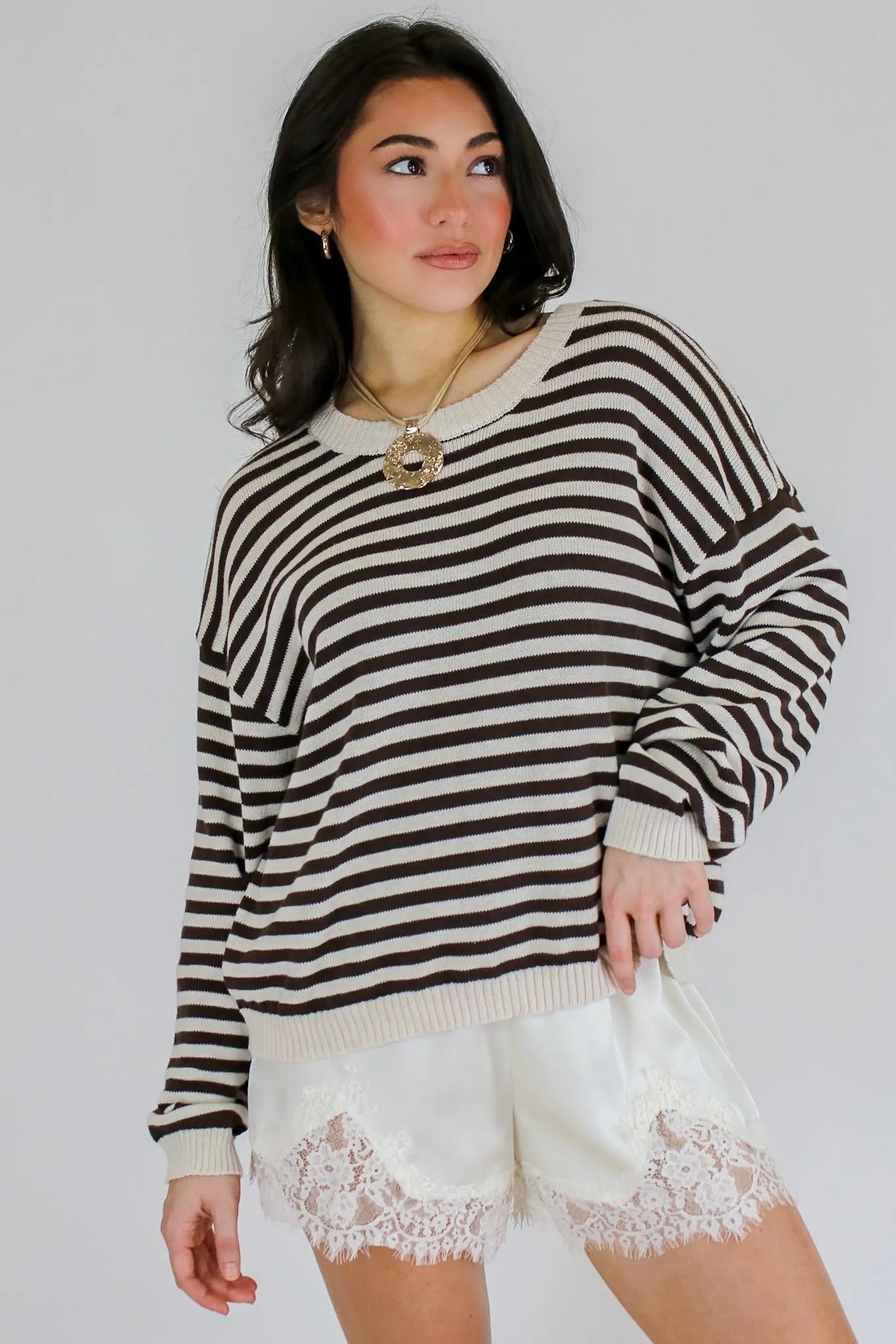 Rowan Striped Button Sweater sold by Madison + Mallory product image thumbnail 3