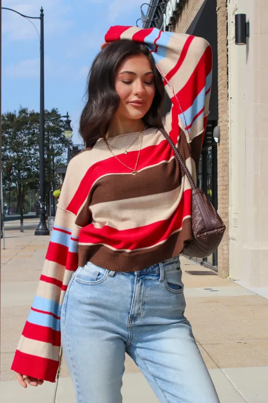 The Harlow Stripe Sweater made by Very J