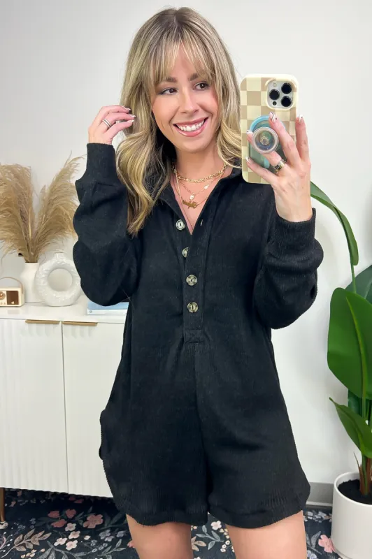 Aeryn Relaxed Fit Henley Romper - FINAL SALE sold by Madison + Mallory