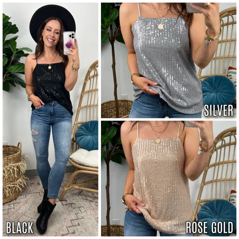 Party Perfection Sequin Cami Top - FINAL SALE sold by Madison + Mallory