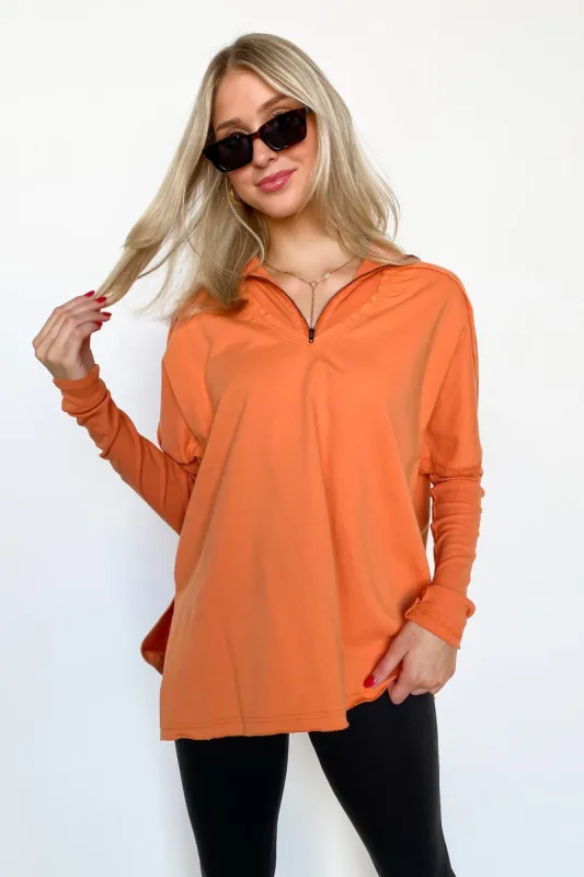 Athalie 1/4 Zip Relaxed Pullover - FINAL SALE sold by Madison + Mallory