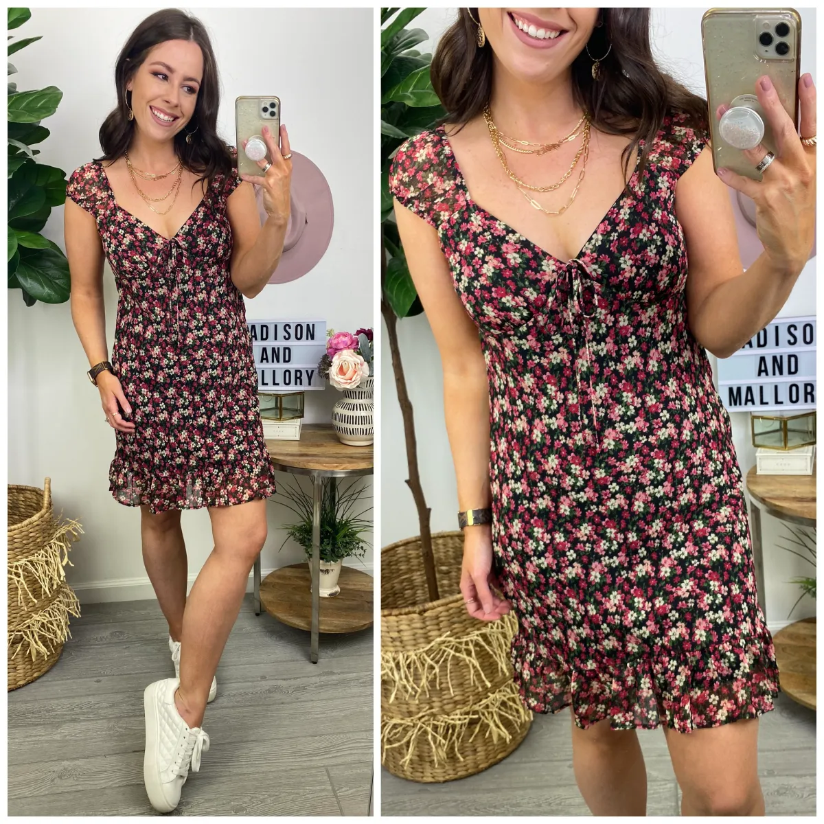Kadie Floral Sweetheart Dress - FINAL SALE sold by Madison + Mallory
