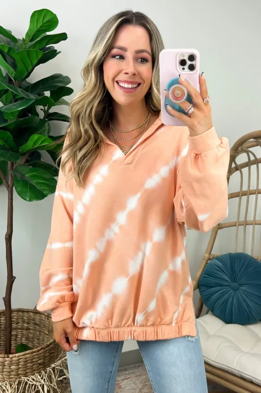 Marlette Tie Dye Bubble Hem Sweatshirt - FINAL SALE sold by Madison + Mallory