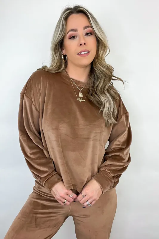 Toasty Feeling Velour Cropped Top - FINAL SALE sold by Madison + Mallory