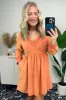 Graceful Finesse Long Sleeve V-Neck Dress - FINAL SALE sold by Madison + Mallory