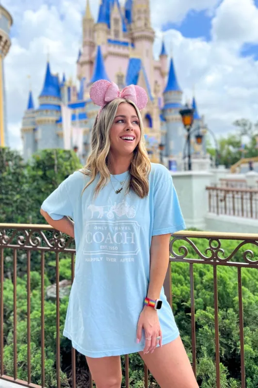 I Only Travel Coach Oversized Graphic Tee - FINAL SALE sold by Madison + Mallory