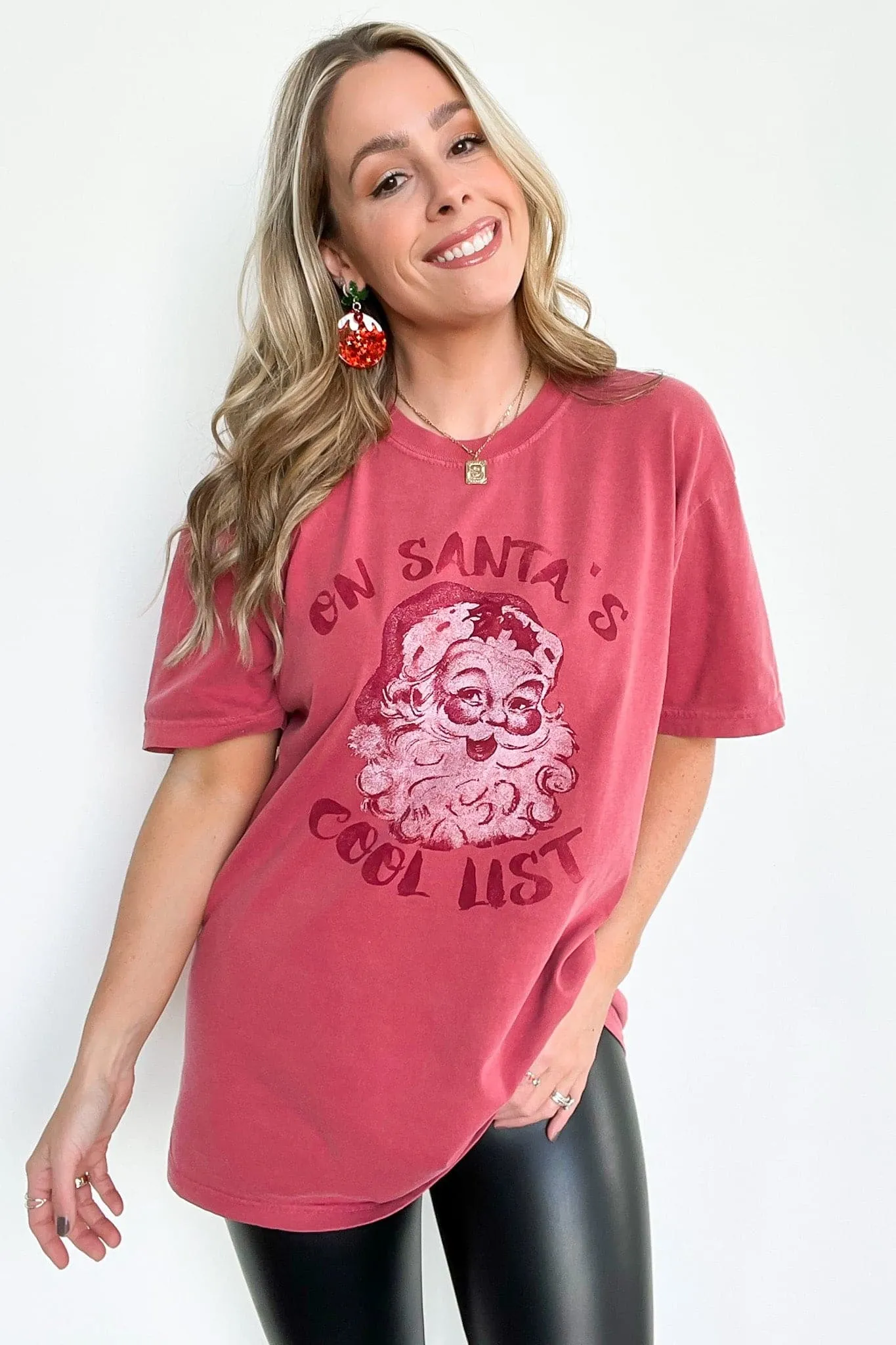On Santa's Cool List Graphic Tee - FINAL SALE sold by Madison + Mallory