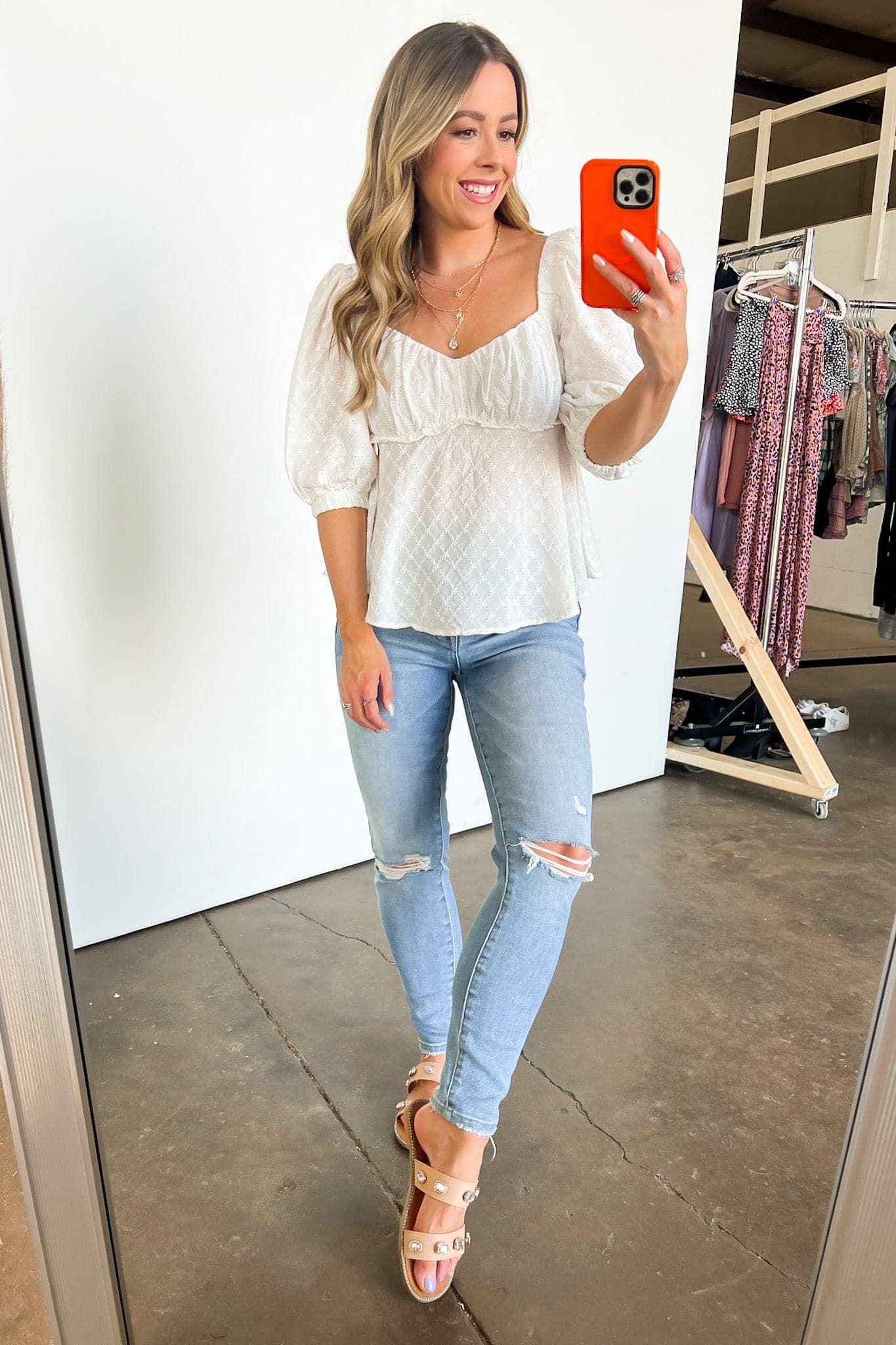 Positano Sweetheart Peplum Top - FINAL SALE sold by Madison + Mallory product image thumbnail 6