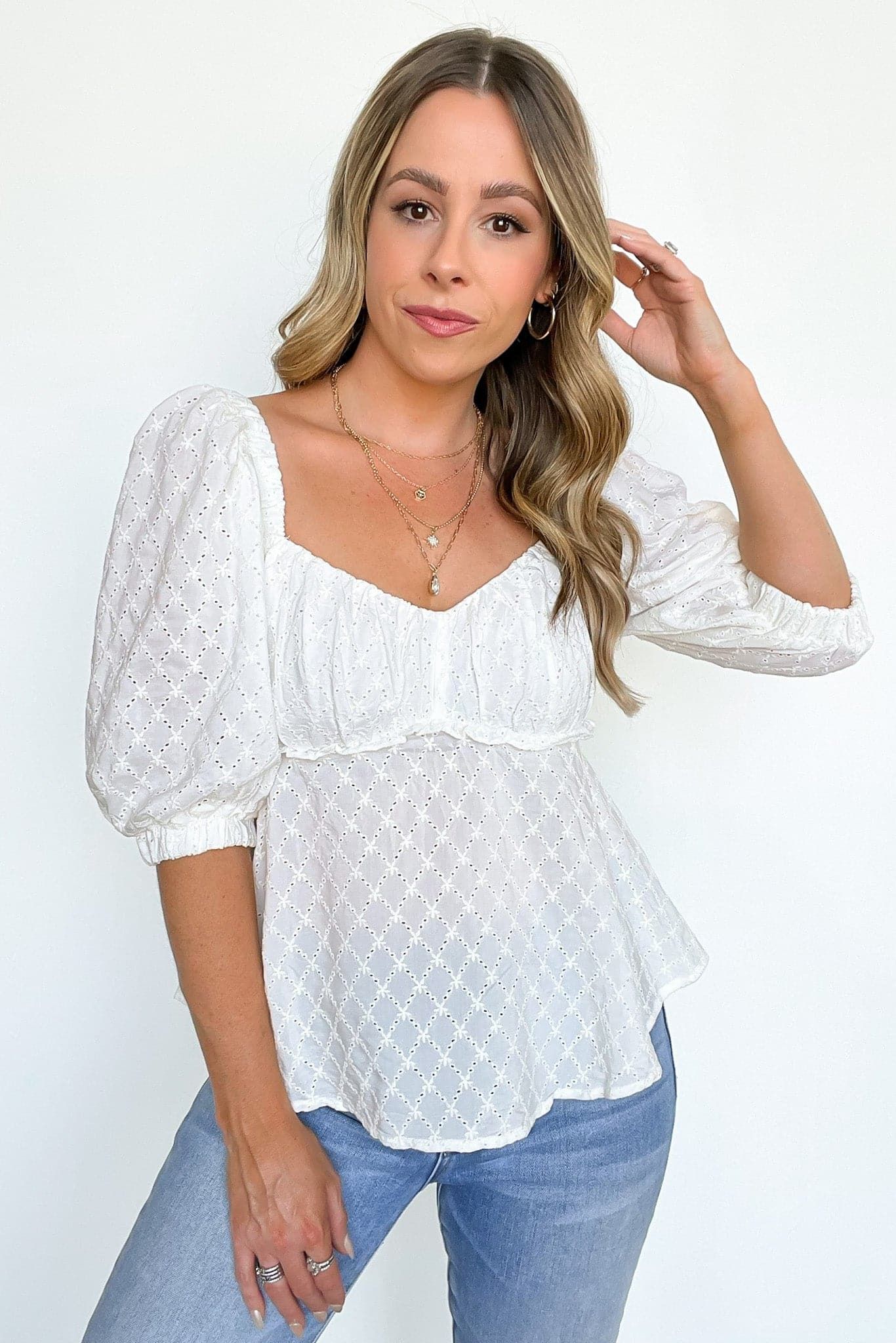 Positano Sweetheart Peplum Top - FINAL SALE sold by Madison + Mallory product image thumbnail 2