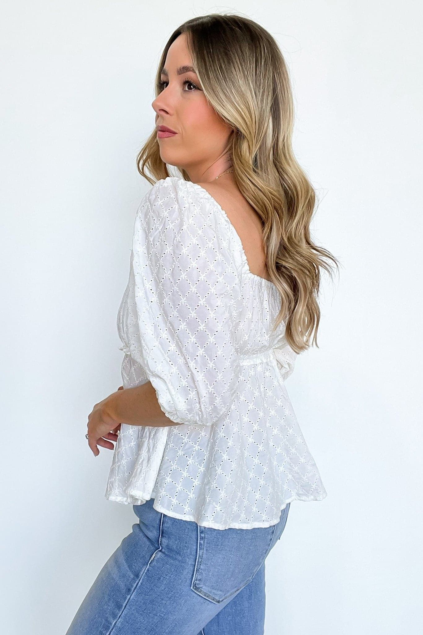 Positano Sweetheart Peplum Top - FINAL SALE sold by Madison + Mallory product image thumbnail 5