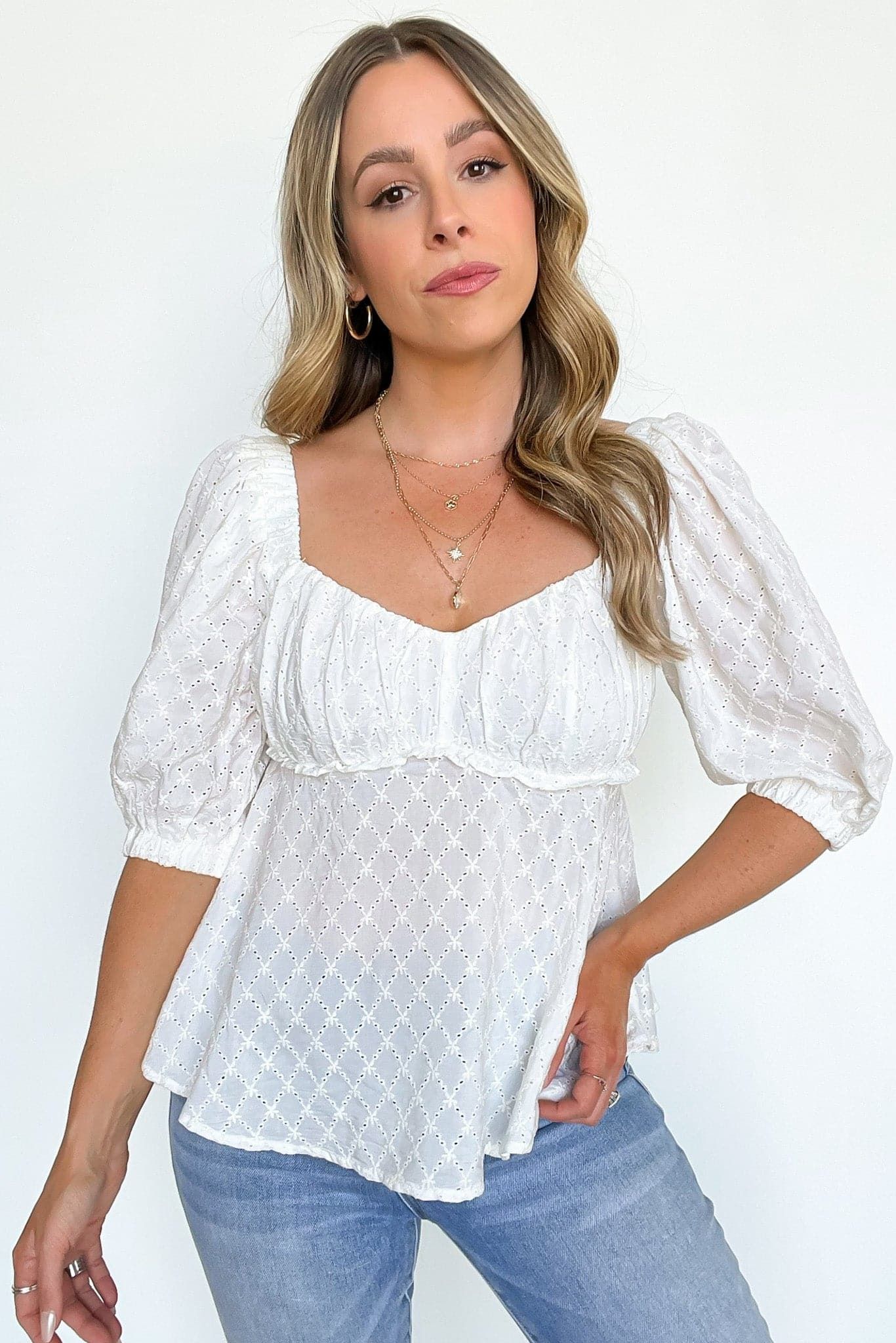 Positano Sweetheart Peplum Top - FINAL SALE sold by Madison + Mallory product image thumbnail 4