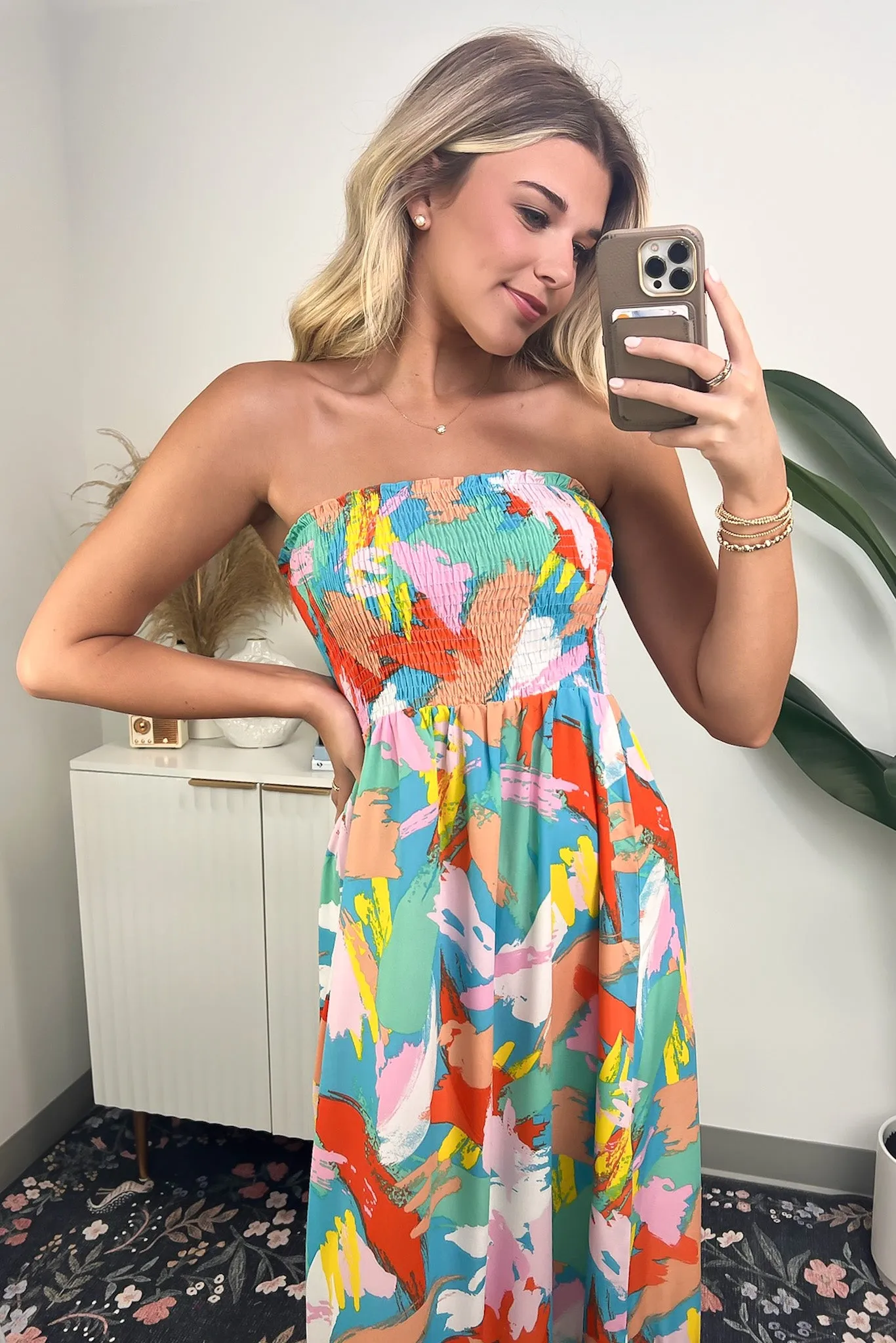 Vibrant Getaway Abstract Maxi Dress sold by Madison + Mallory product image thumbnail 3