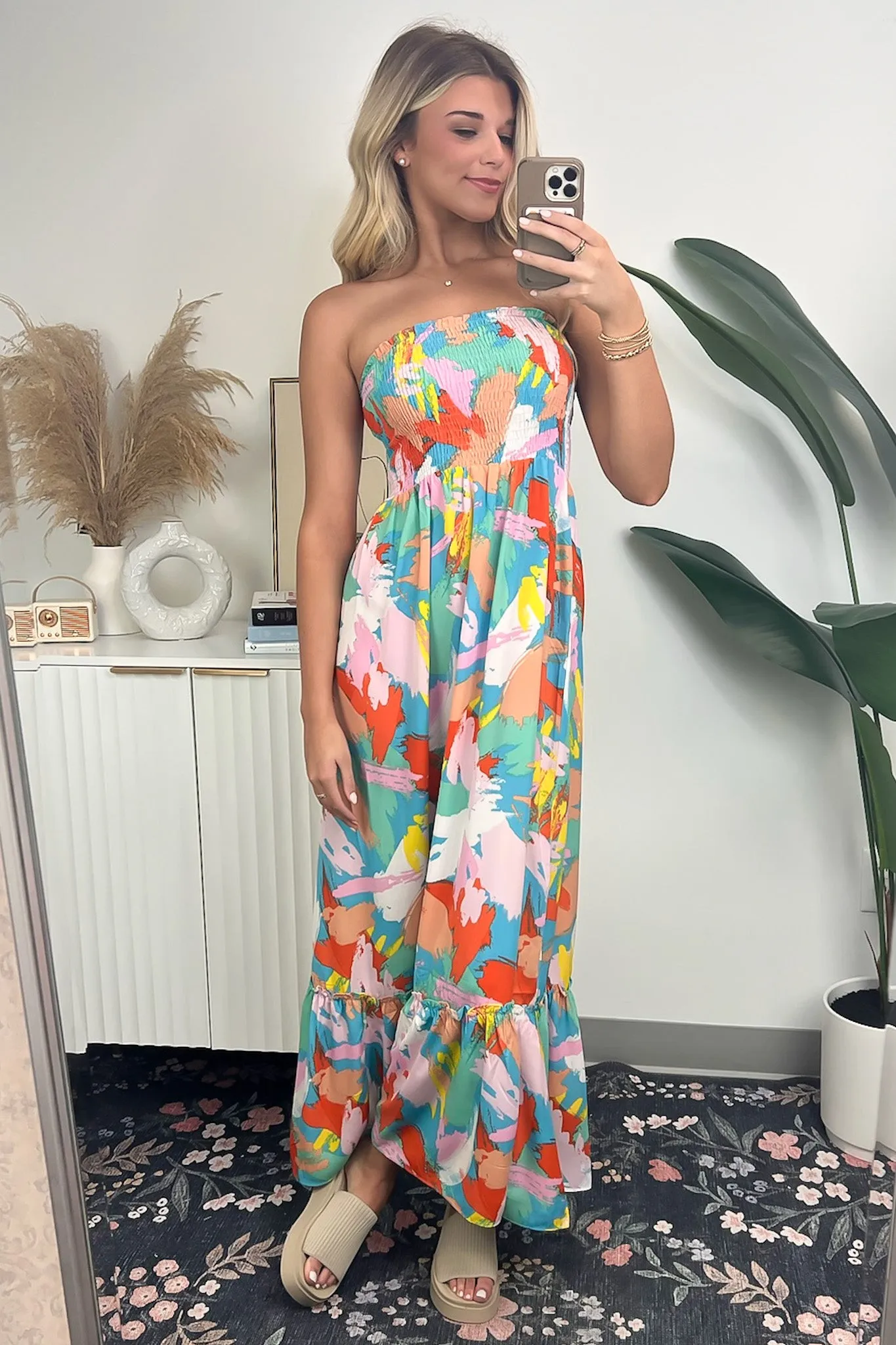 Vibrant Getaway Abstract Maxi Dress sold by Madison + Mallory product image thumbnail 4