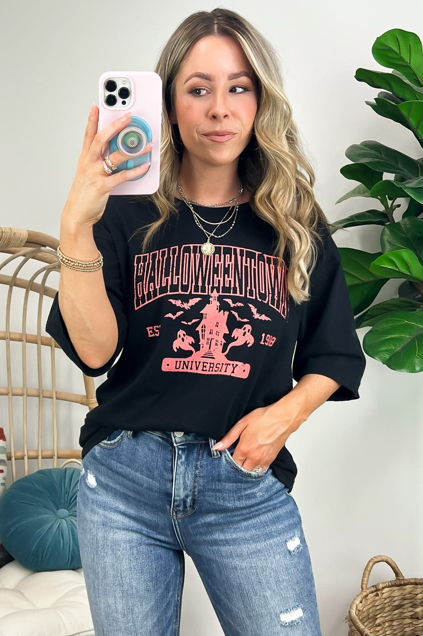 Halloweentown University Oversized Graphic Tee - FINAL SALE sold by Madison + Mallory product image thumbnail 7