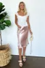 Forever Timeless Satin Midi Skirt - FINAL SALE sold by Madison + Mallory