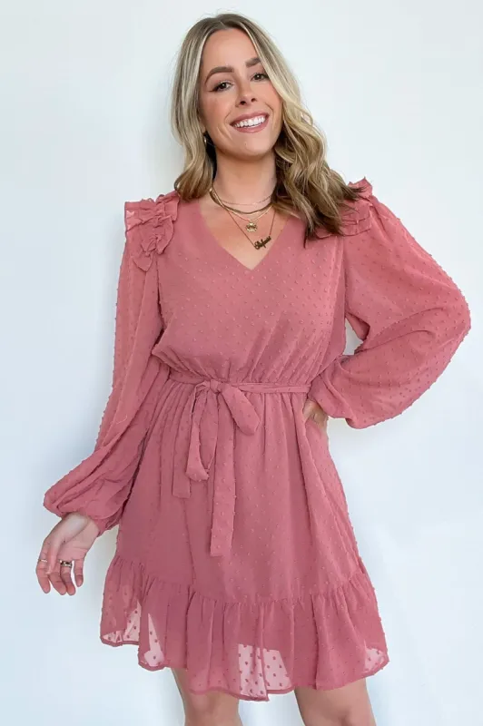 Always Stunning Swiss Dot Ruffle Dress - FINAL SALE sold by Madison + Mallory