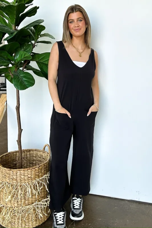 Trendsetting Effect V-Neck Relaxed Jumpsuit - FINAL SALE sold by Madison + Mallory