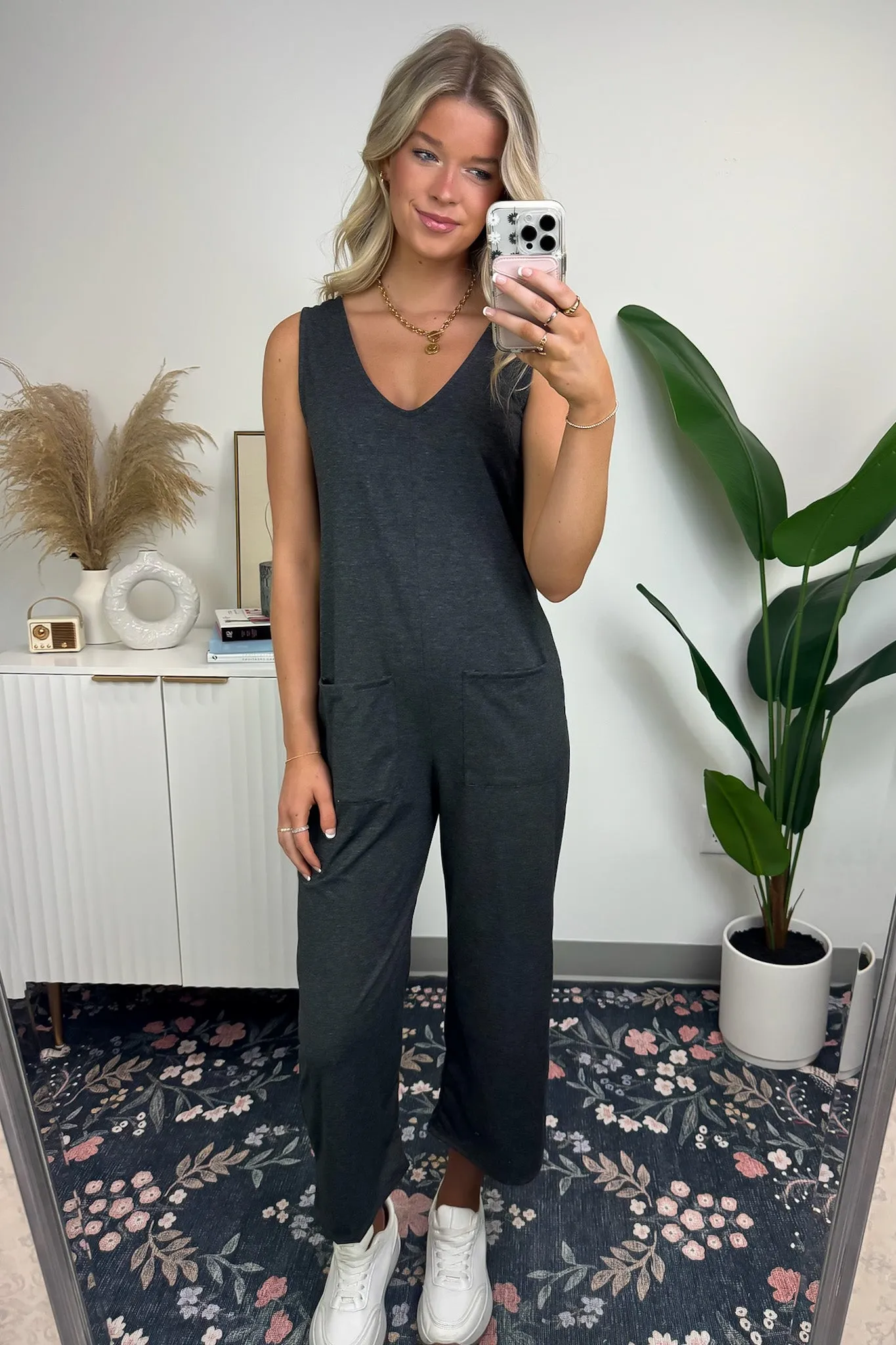 Trendsetting Effect V-Neck Relaxed Jumpsuit - FINAL SALE sold by Madison + Mallory product image thumbnail 5