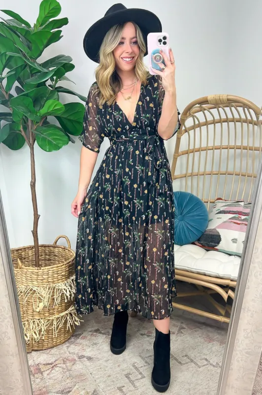 Confidently Sweet V-Neck Floral Midi Dress - FINAL SALE sold by Madison + Mallory
