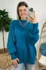 Simple Street Side Slit Oversized Sweater - BACK IN STOCK sold by Madison + Mallory