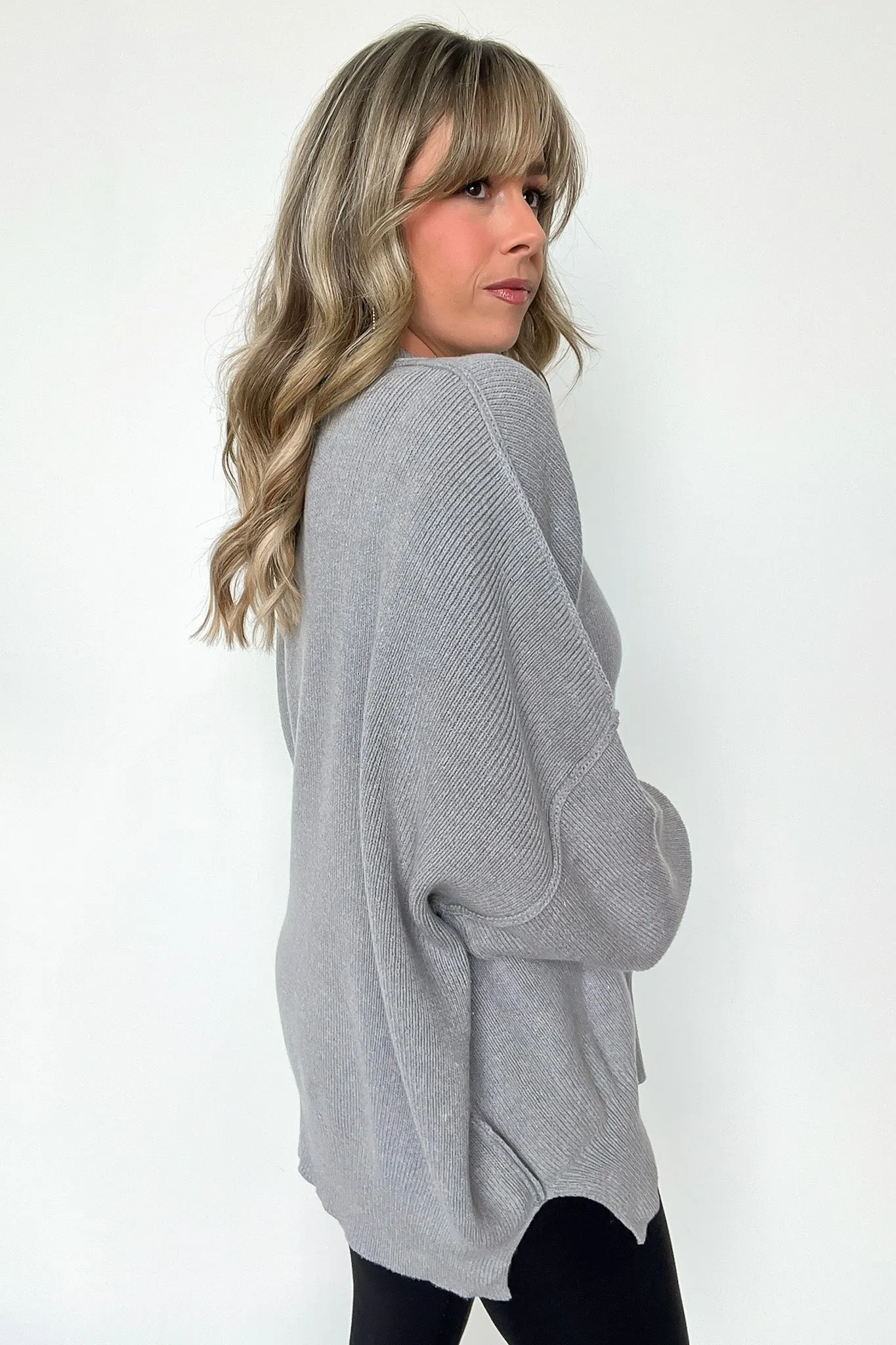 Simple Street Side Slit Oversized Sweater - BACK IN STOCK sold by Madison + Mallory product image thumbnail 3