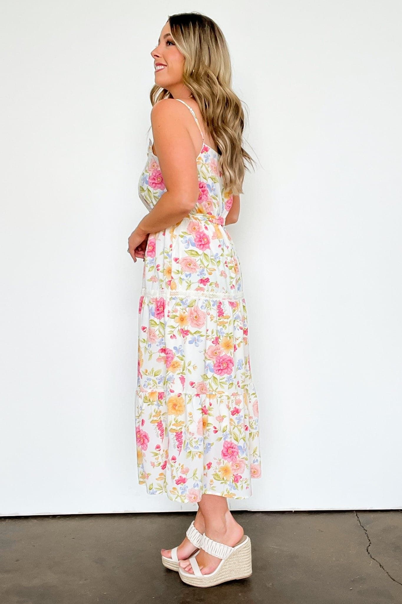 Eloquent Efforts Floral Lace Midi Dress - FINAL SALE sold by Madison + Mallory product image thumbnail 5