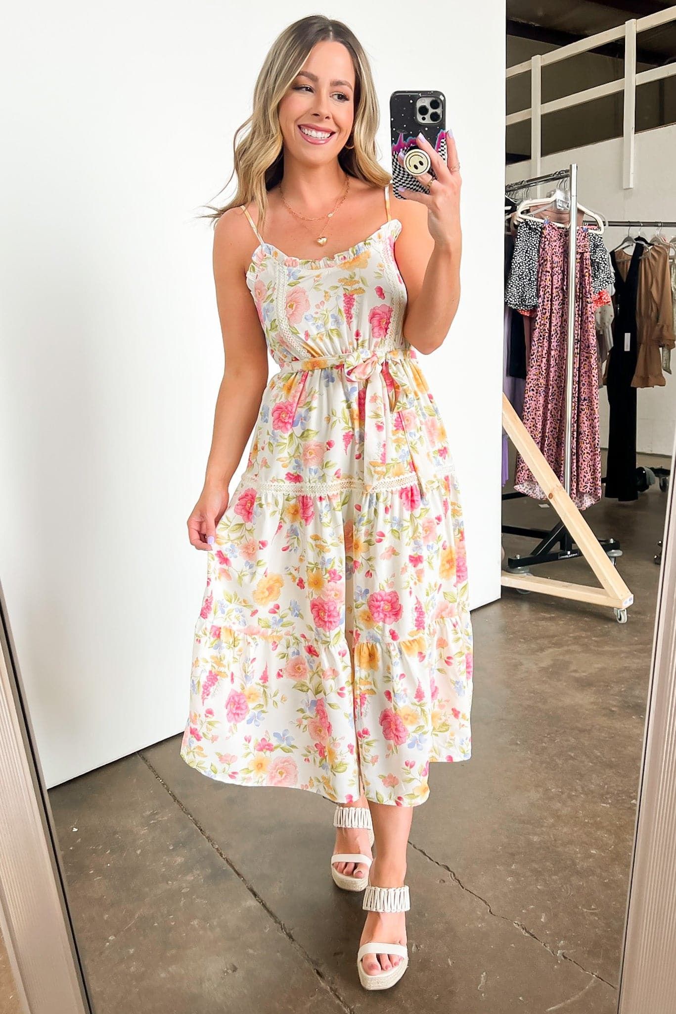 Eloquent Efforts Floral Lace Midi Dress - FINAL SALE sold by Madison + Mallory product image thumbnail 3