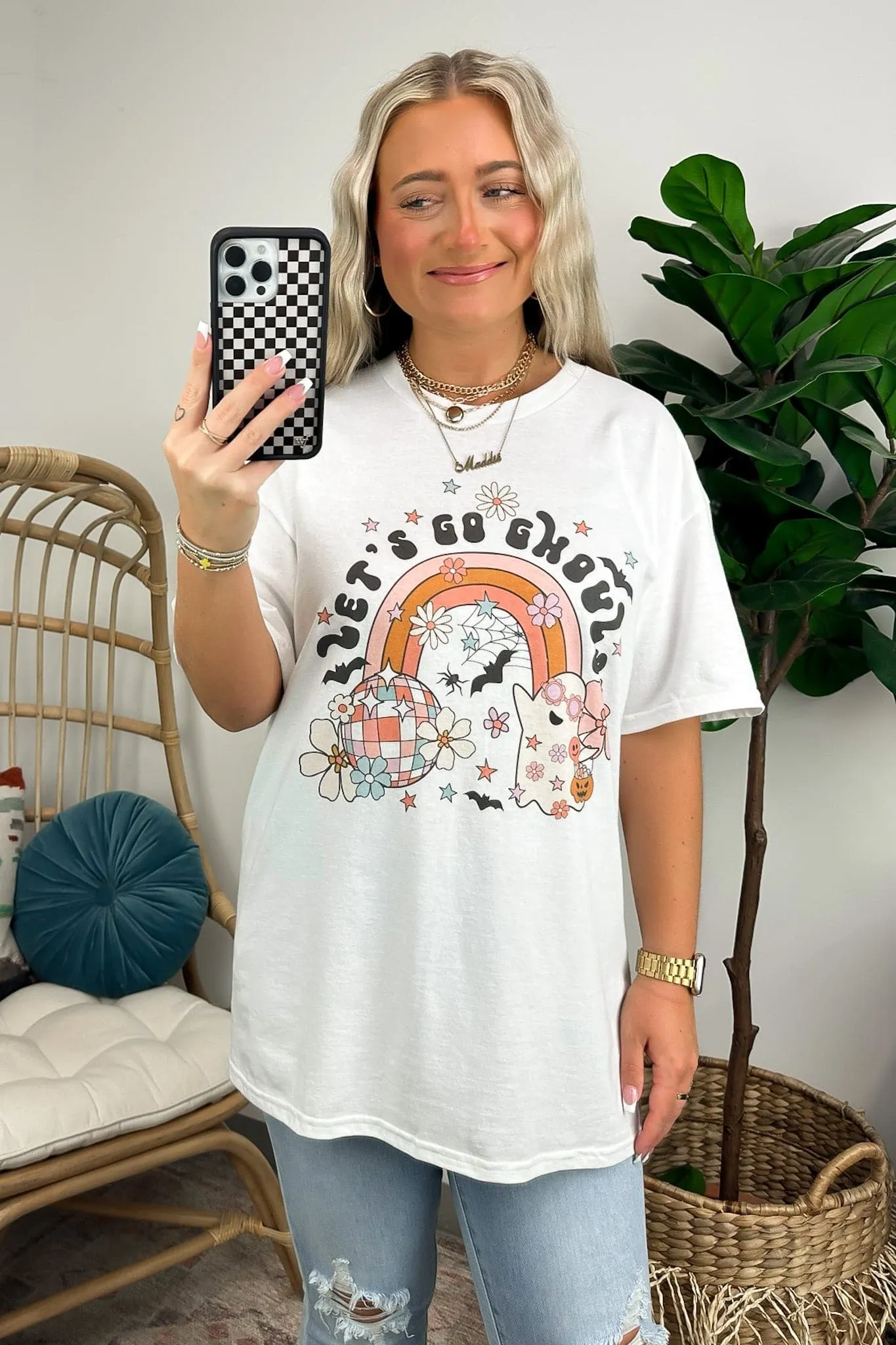 Let's Go Ghouls Graphic Tee - FINAL SALE sold by Madison + Mallory product image thumbnail 5