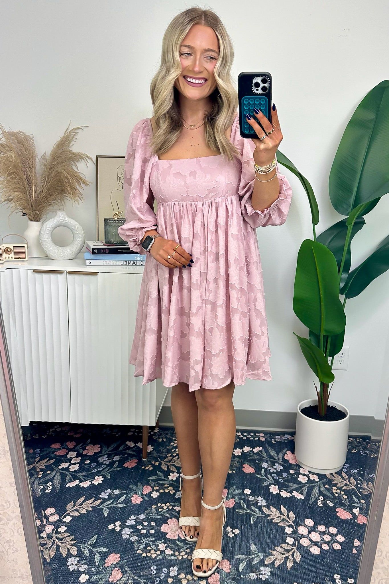 Lovely Outing Square Neck Puff Sleeve Floral Dress - FINAL SALE sold by Madison + Mallory product image thumbnail 2