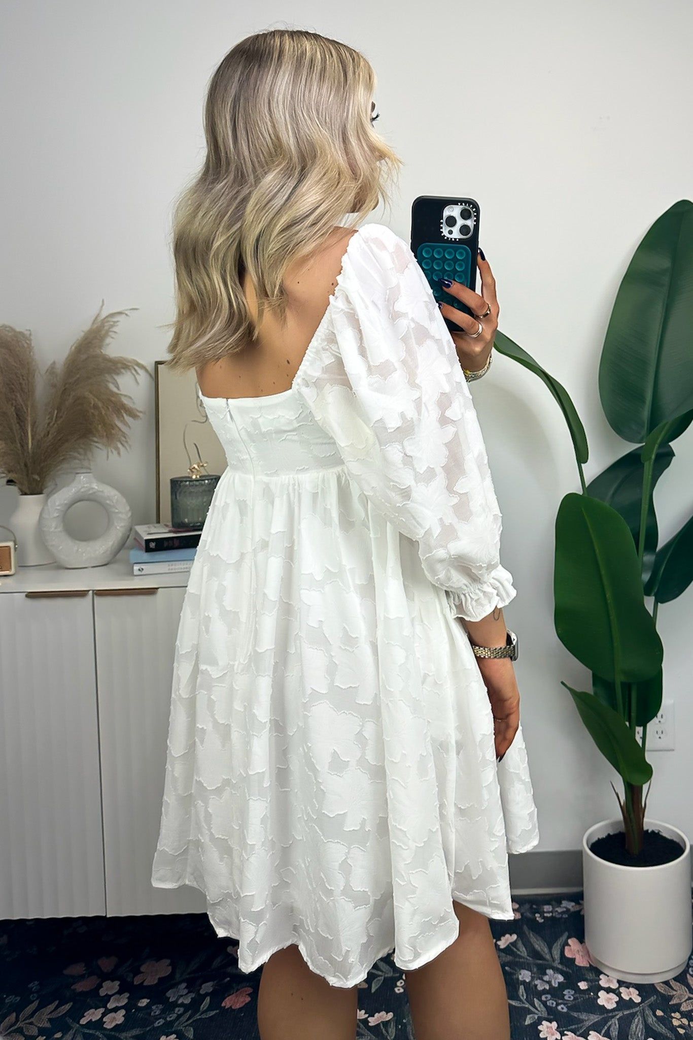 Lovely Outing Square Neck Puff Sleeve Floral Dress - FINAL SALE sold by Madison + Mallory product image thumbnail 4