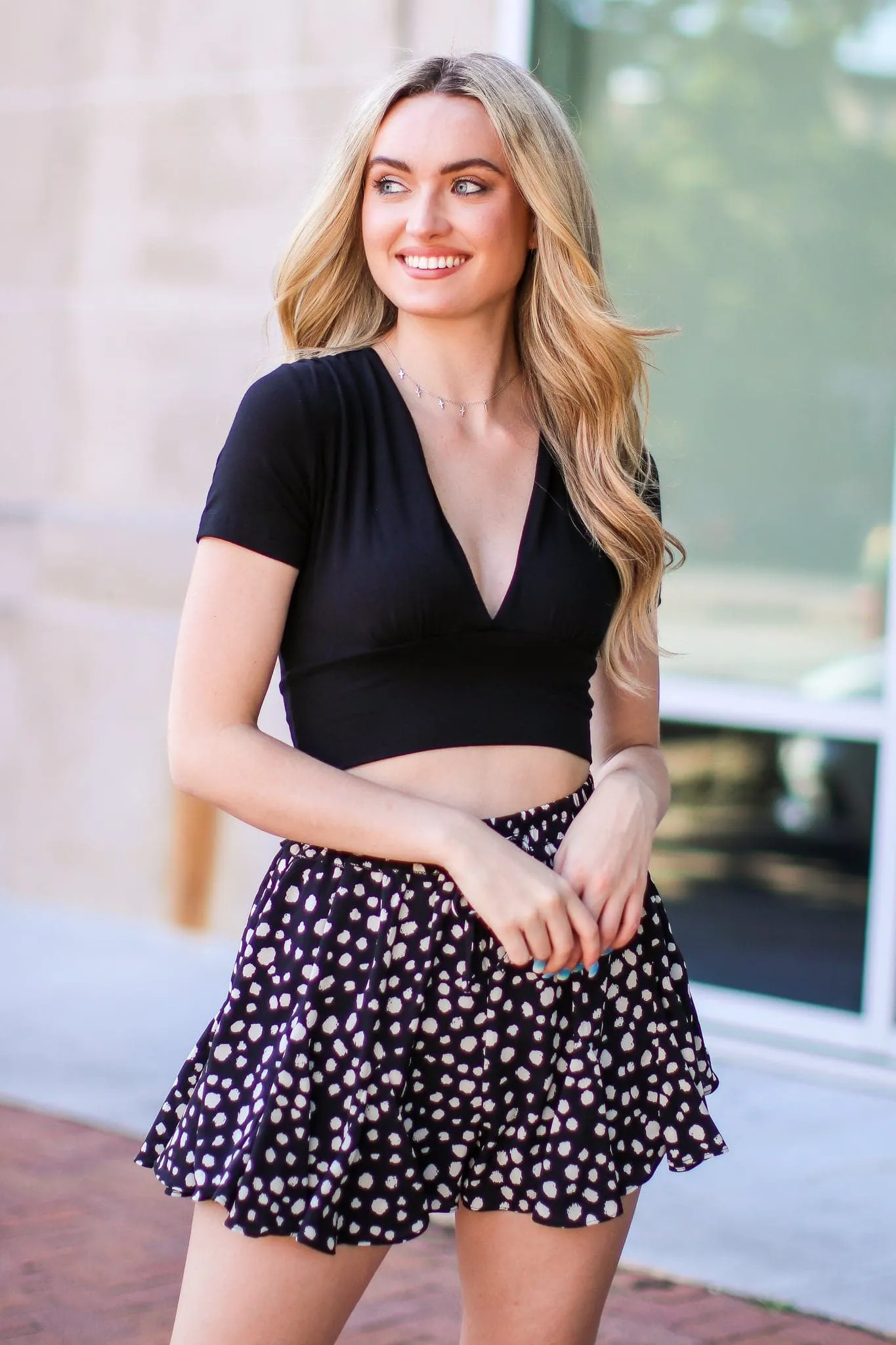 Peaceful Escape V-Neck Cropped Top - FINAL SALE sold by Madison + Mallory