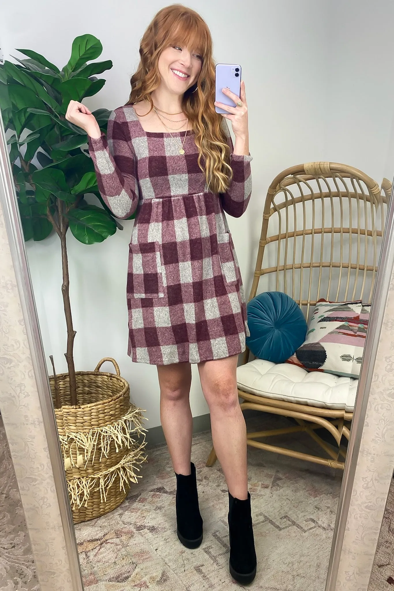 Zenitha Plaid Pocket Dress - FINAL SALE sold by Madison + Mallory product image thumbnail 5