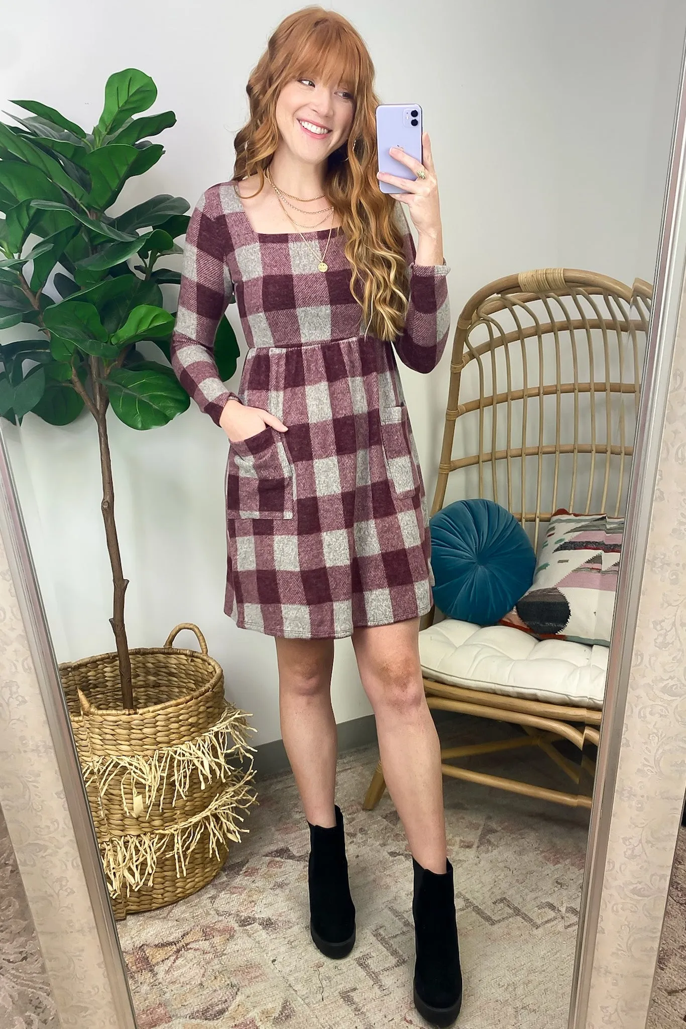 Zenitha Plaid Pocket Dress - FINAL SALE sold by Madison + Mallory product image thumbnail 2
