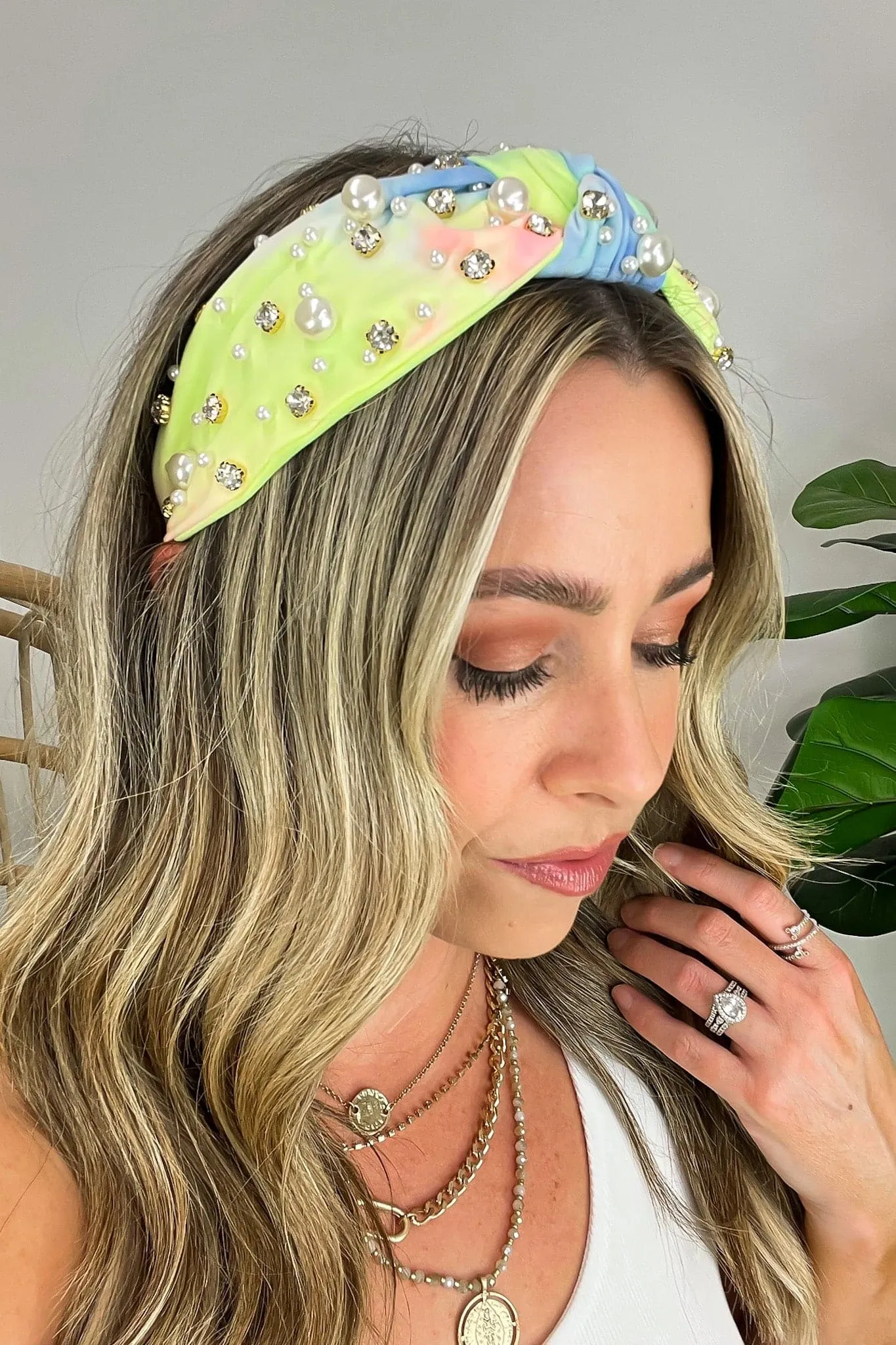 Pile on the Sparkle Gem and Pearl Knot Headband - FINAL SALE sold by Madison + Mallory