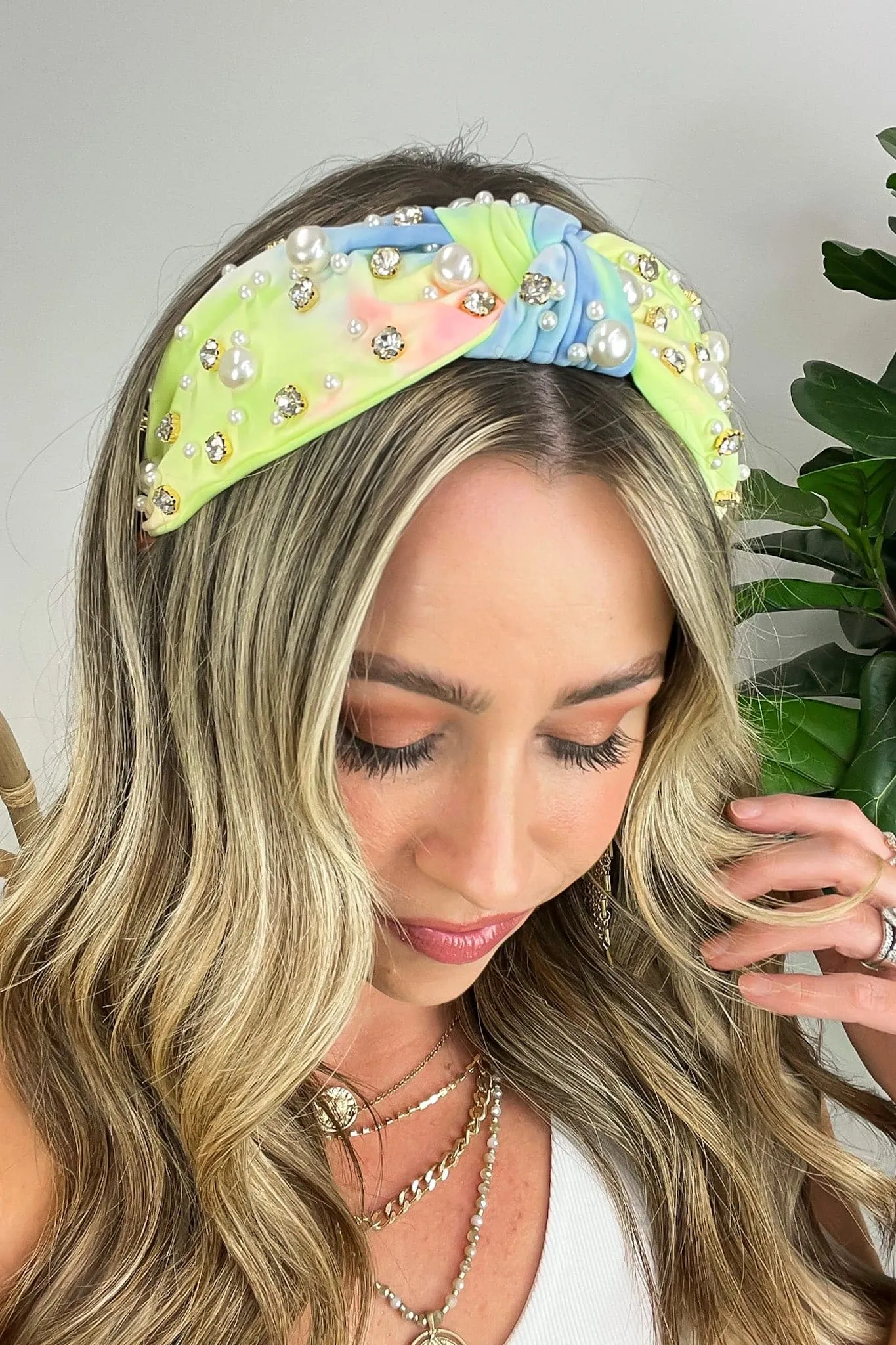 Pile on the Sparkle Gem and Pearl Knot Headband - FINAL SALE sold by Madison + Mallory product image thumbnail 2