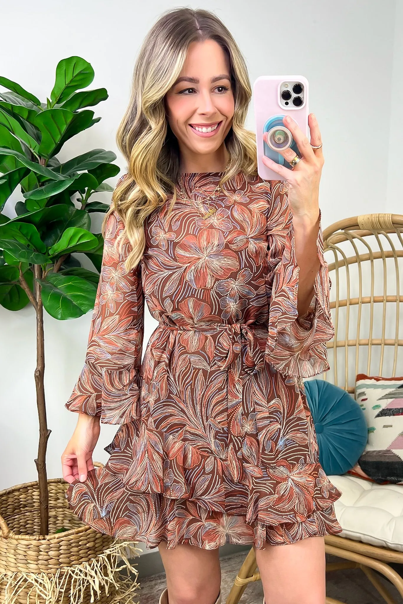 Posh Cutie Retro Floral Flare Dress - FINAL SALE sold by Madison + Mallory