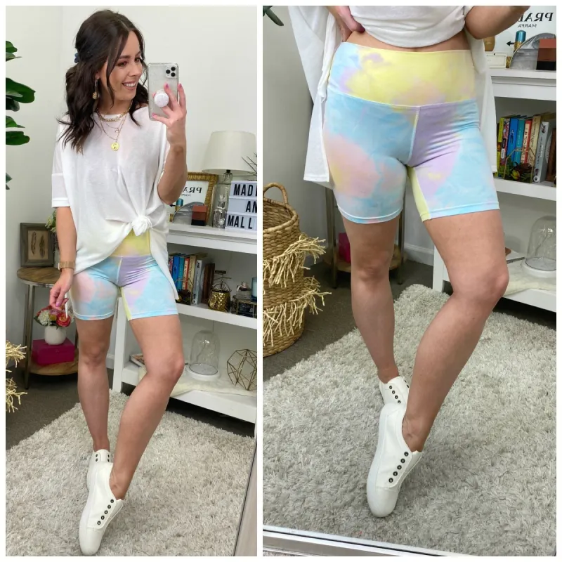 Kudos Tie Dye High Rise Biker Shorts - FINAL SALE sold by Madison + Mallory