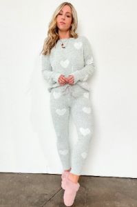 Have a Heart to Heart Print Sweater Knit Leggings - FINAL SALE sold by Madison + Mallory