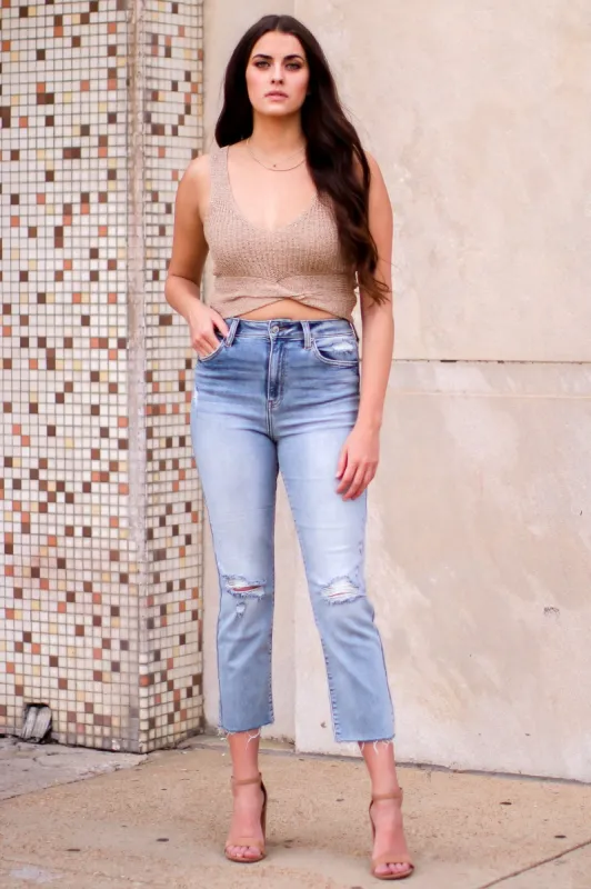 Elston Straight Leg Distressed Jeans - FINAL SALE sold by Madison + Mallory