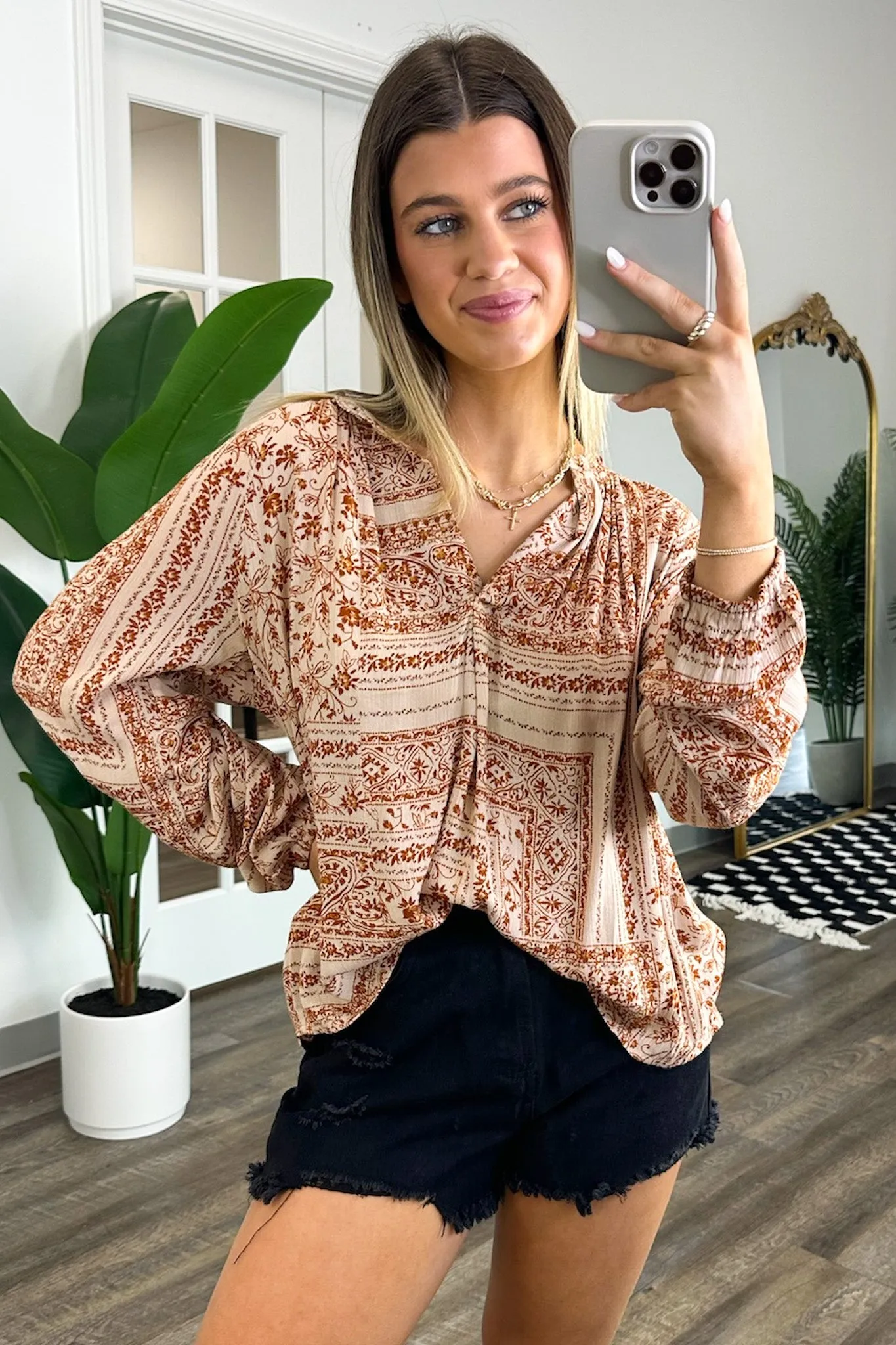 Bellah Boho Peasant Blouse Top - FINAL SALE sold by Madison + Mallory product image thumbnail 3