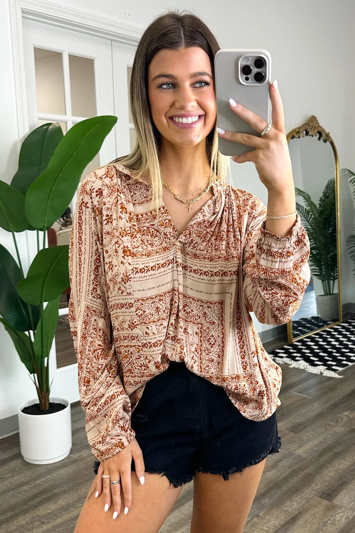 Bellah Boho Peasant Blouse Top - FINAL SALE sold by Madison + Mallory