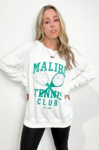 Malibu Tennis Club Graphic Sweatshirt - FINAL SALE sold by Madison + Mallory