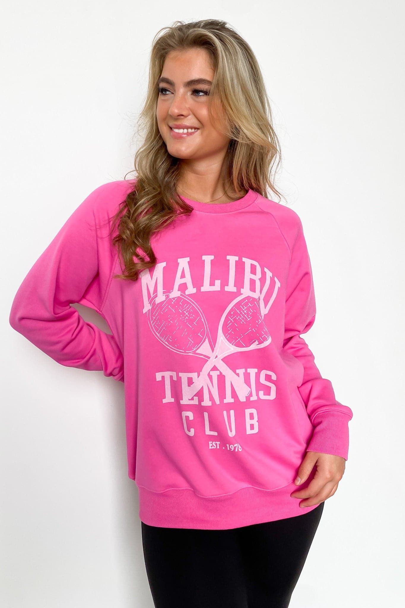Malibu Tennis Club Graphic Sweatshirt - FINAL SALE sold by Madison + Mallory